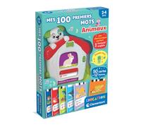 Clementoni - Mes 100 Premiers Mots Bilingues Les Animaux - 2-4 Ans - Jeu éducatif Enfant français Anglais avec Cartes interactives et Lecteur sonore, Apprentissage vocabulaire, Jouet Fille garçon