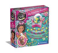 Clementoni - Mes Bracelets d'Amitié - Crazy Chic - Jeu Créatif - Outil de Créations - Couleurs Vives - Perles et Fils - pour Enfants à Partir de 7 Ans