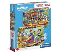 Clementoni Puzzle Supercolor 21620 Disney Mickey et ses Amis 2x60 pièces dès 4 ans