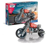 Clementoni | Mon Atelier de Mécanique - Construction Roadster & Dragster Enfants 8 Ans+ | Kit STEM à Construire | 130+ Pièces | Transmission Réaliste | Développement Logique et Dextérité