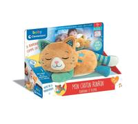 Clementoni | Mon Chaton Ronron - Peluche Musicale et Vibrante pour Bébés dès la Naissance | Inspirée de la Ronronthérapie | Sons Apaisants, Bruits Blancs et Mélodies | Lavable en Machine | Idée Cadeau