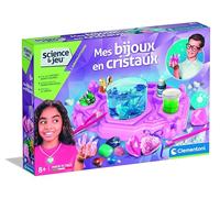 CLEMENTONI - Mon Laboratoire des Bijoux en Cristaux dès 8 Ans - Kit de Création Scientifique pour Enfants - Faire Pousser, Fabriquer et Décorer - Activité DIY Ludique et Féérique