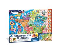 CLEMENTONI - Mon Puzzle Magnétique Carte de France dès 4 Ans - Apprentissage Ludique avec Magnets - Géographie Enfant - Fabriqué en Carton Solide