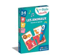 Clementoni | Mon Stylo Interactif - Les Animaux pour Enfants 2 Ans+ | Jeu Éducatif avec 12 Mini-Puzzles Recto-Verso | Stylo Sonore et Lumineux | Apprentissage Autonome | Quiz et Association Animaux
