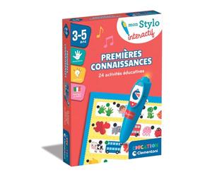 Clementoni | Mon Stylo Interactif Premières Connaissances pour Enfants 3-5 Ans | 24 Activités Éducatives | Apprentissage Formes Couleurs Logique | Stylo Lumineux | Jouet Éducatif Préscolaire