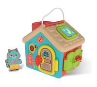 Clementoni | Ma Maison d'Activités - Montessori pour Enfants 18 Mois+ | Jouet Éducatif avec Systèmes de Fermeture Variés et Personnage en Bois | Développement Motricité Fine et Autonomie | sans Piles