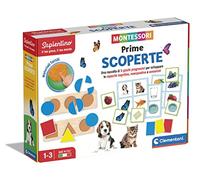 Clementoni - Montessori - Premières découvertes, Jeu éducatif avec activités de développement cognitif pour Enfants 1+ Ans, 16342, disques en Carton avec Texture Tactile et Manuel