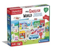 Clementoni - My English World Jeu éducatif Sapientino, Multicolore, 4+ Ans