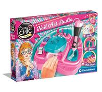 Clementoni - Nail Art Studio - Jeu Créatif pour Enfant - Sublime tes Ongles - Kit Complet Des Ongles Trendy - Vernis - Stickers - Paillette