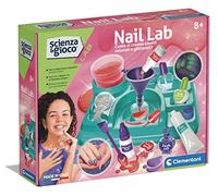 Clementoni Nail Lab-Experimenti Science, Laboratoire pour Fille, Kit de Fabrication d'émails, Jeu Scientifique 8 Ans, Version en Italien-Made in Italy, Couleur, 19326