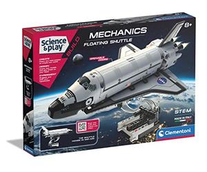 Clementoni - NASA Flottant Shuttle Space Toy : éducatif, kit Scientifique à Construire soi-même, avec Plus de 220 Composants interchangeables (8 Ans et Plus)