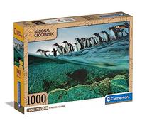 Clementoni National Geographic-Gentoo Penguins-1000 Pièces-Puzzle, Divertissement pour Adultes-Fabriqué en Italie, 39730