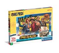 Clementoni Puzzle Super One Piece – 104 pièces – 6 ans+ – 48,5 x 33,5 cm – Activité sans écran