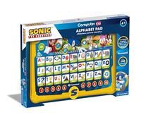 Clementoni - Ordinateur Kid Sonic Alphabet Pad, Alphabet Interactif, Jeu éducatif 4+ Ans, avec activités électroniques pour découvrir Les Lettres, Les Mots et Les Chiffres, la Langue Italienne, 16822