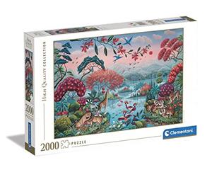 Clementoni Pacifica Selva 2000pzs Does Not Apply Collection The Peaceful Adulte 2000 pièces, paysages, Jungle, Puzzle Animaux-fabriqué en Italie, 32571, Multicolore, Medium
