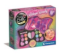 Clementoni | Palette Maquillage Nœud Papillon Ribbon Ready pour Enfants 6 Ans+ | 6 Fards 6 Gloss 2 Pinceaux | Non Toxique & Non Allergique | Trousse à Emporter | Activité sans écran | Idée Cadeau