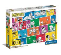 Clementoni Puzzle Peanuts 1000 pièces - Poster inclus 70×50 cm - Pour adultes 18 ans+