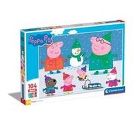 Clementoni Puzzle Supercolor Peppa Pig – 104 maxi pièces – Jeu de création et logique 4 ans+