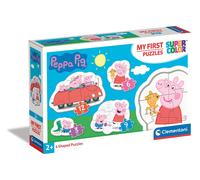 Clementoni Peppa Pig kinderbox met 4 puzzels (3, 6, 9 en 12 stuks), gemaakt in I