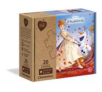 Clementoni Play For Future-Disney La Reine des Neiges 2-2x20 enfant-boîte de 2 puzzles (20 pièces) -matériaux 100% recyclés-fabriqué en Italie, 3 ans et plus, 24773