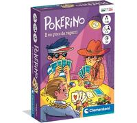 Clementoni - Pokerino, Jeu de cartes Poker pour enfants 7 ans, 2 à 4 joueurs, avec des jetons, Idée cadeau, Made in Italy, Langue italienne, 16659