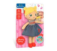 Clementoni Poupée Souple Cherry Terry 17601 avec peluche douce, jouet d'éveil sensoriel multilingue dès la naissance