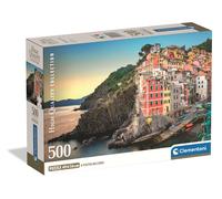Clementoni - Puzzle pour adultes HQC Riomaggiore Coast 500 pièces - Compact Box - Fabriqué en Italie