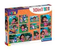 CLEMENTONI - Puzzle 10 en 1 - Dora