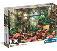CLEMENTONI Puzzle 1000 Compact La Serre Bibliothèque 39936