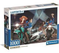 Clementoni - Puzzle 1000 pièces Anime pour adultes et garçons, illustration Lupin 3 avec poster inclus, série spéciale, idée cadeau pour hommes, Italy, 50 x 70 cm, 37055