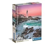 Clementoni - Puzzle 1000 Pièces First Snow at Portland Head - 14 Ans et + - Jeu de société Paysage Hivernal apaisant - Idée Cadeau