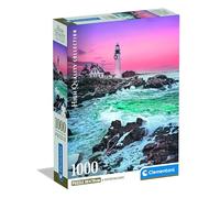 Clementoni - Puzzle 1000 Pièces First Snow at Portland Head - 14 Ans et + - Jeu de société Paysage Hivernal apaisant - Idée Cadeau