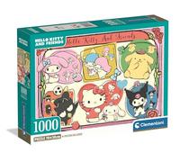 Clementoni - Puzzle 1000 Pièces Hello Kitty - 14 Ans et + - Jeu de société Collection, Univers Adorable - Idée Cadeau