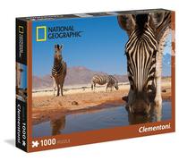 Clementoni Puzzle 1000 PIÈCES National Geographic Zèbre Au Point D'Eau Wildlife