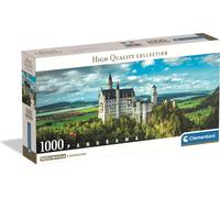 Clementoni - Puzzle 1000 pièces pour adultes et adolescents, collection, thème château Neuschwainstein, avec poster, boîte compacte, idée cadeau Italy, 98 x 33 cm, 39940