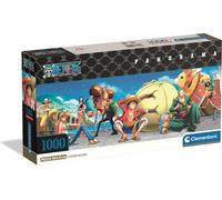 Clementoni - Puzzle 1000 pièces pour adultes et garçons, Special Series, Anime One Piece, Poster inclus, Compact Box, Idée cadeau pour femmes et hommes, Italy, 98 x 33 cm, 37075