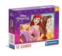 Clementoni - Puzzle 12 pièces, 3 Ans - Disney Princesses- Cube Supercolor, Puzzle pour Enfants 3-5 Ans, Disney, Jeu de société Enfant, Fabriqué en Italie, 41197