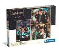 Clementoni | Puzzle 3-en-1 Harry Potter pour Adultes 14 Ans+ | 3x500 Pièces | Dimensions 49 x 36 cm | Boîte Compacte | Activité sans écran | Idée Cadeau