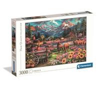 Clementoni - Puzzle 3000 Pièces Free to Roam - 14 Ans et + - Jeu de société Nature Sauvage, défi XXL - Idée Cadeau