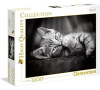 Clementoni Puzzle 39422 Chatons 1000 Pièces Kate Noir Et Blanc Puzzle