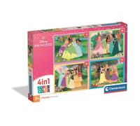 CLEMENTONI - Puzzle 4 en 1 - Disney Princess