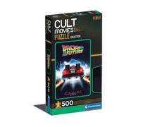 Clementoni | Puzzle Retour vers Le Futur pour Adultes 14 Ans+ | 500 Pièces | Jeu de Société | Poster Film Iconique | 49 x 36 cm | Puzzle Cinéma Vintage | Papier Recyclé | Cadeau Geek Cinéphile