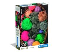 Clementoni - Puzzle 500 Pièces Fluffy Kitten - 14 Ans et + - Jeu de société détente - Idée Cadeau