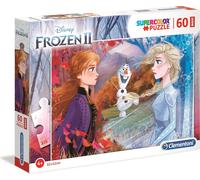 Clementoni - 26452 - Supercolor Puzzle - Disney La Reine des Neiges 2-60 pièces Maxi - Puzzle Enfant - fabriqué en Italie, 4 Ans et Plus