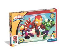 Clementoni Puzzle 60 pièces Maxi - Iron Man et ses amis incroyables