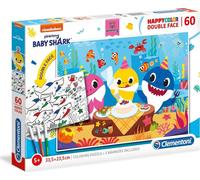Clementoni Puzzle 60El Bébé Requin Double Face 26095