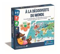Clementoni | À la Découverte du Monde pour Enfants 6-10 Ans+ | Puzzle Planisphère 124 Pièces + Quiz Animaux | Cartes Classifications + Cherche et Trouve | Jeu Éducatif Géographie | Idée Cadeau