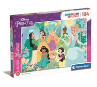 Clementoni Puzzle à paillettes Disney Princesse, 104 pièces