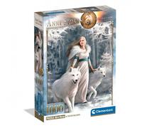 Clementoni - Puzzle 1000 pièces Anne Stokes Winter Guardians - Compact Box, Fabriqué en Italie