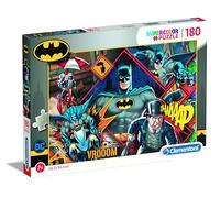 Clementoni | Puzzle Batman 180 Pièces - Supercolor pour Enfants 7 Ans+ | Format 48,5×33,5 Cm | Activité Éducative Maison | Univers DC Comics | Jeu Recyclé Durable | Jeu de Société